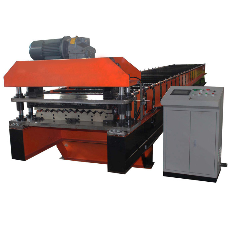 Corrugated Type Roof Sheeting Roll Forming Machine Electric Cutting 15-30m/Min