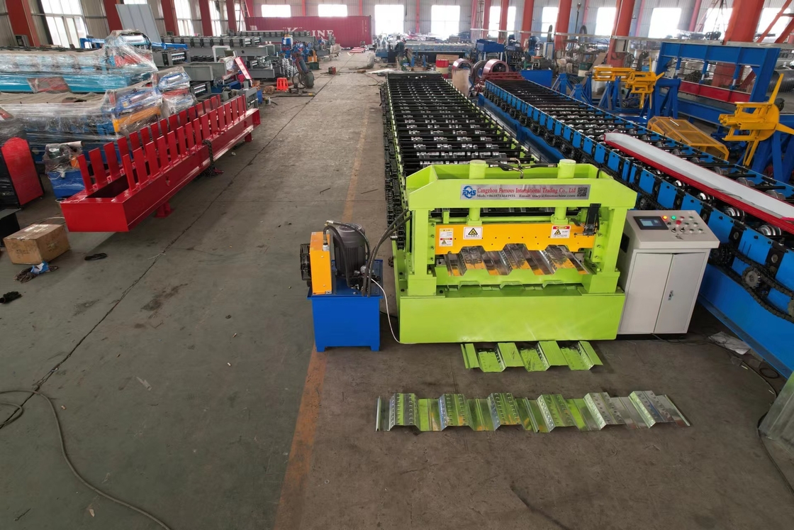 45 Steel Deck Roll Forming Machine Cold ±2mm Cutting Tolerance Excellent Performance