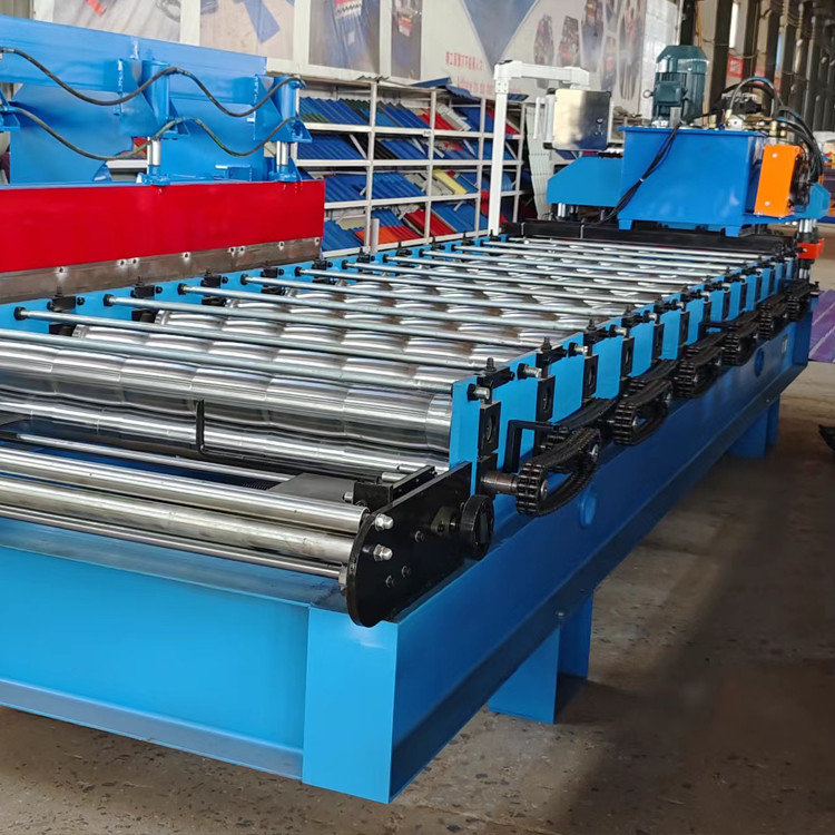 Glazed Tile Eccentric Arc Roofing Sheet Roll Forming Machine For Ppgi Gi