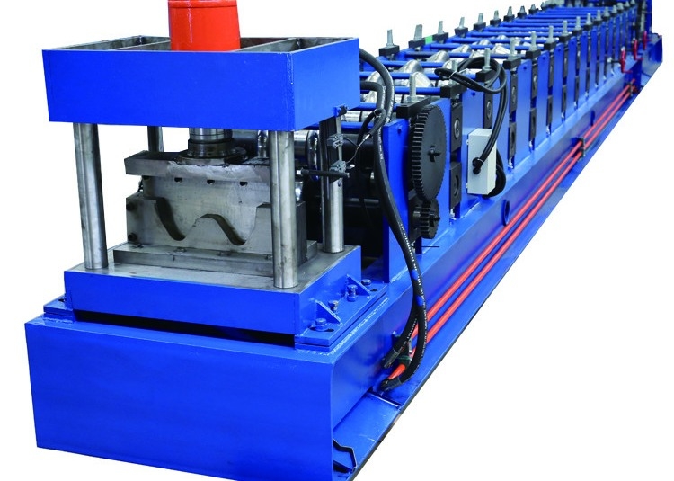 GI Highway Guardrail Roll Forming Machine With Cutting Blade Material Cr12Mov And Roller Diameter 80mm