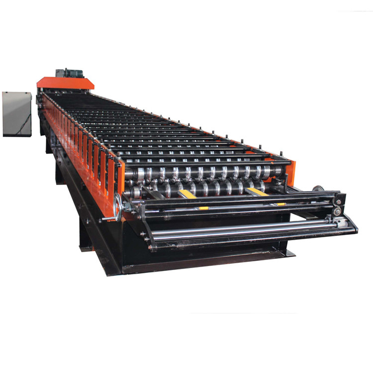 850mm Corrugated Type Tile Forming Machine With Hydraulic Cutting