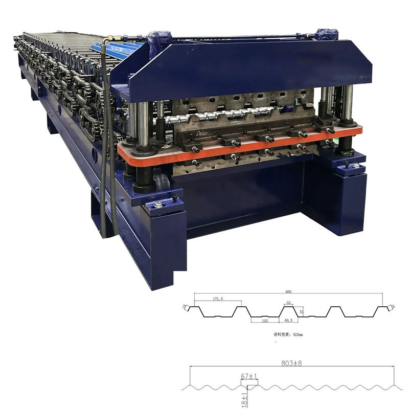 Customized 686 IBR Trapezoidal And 762 Corrugated Double Layer Roofing Sheet Making Machine For South Africa