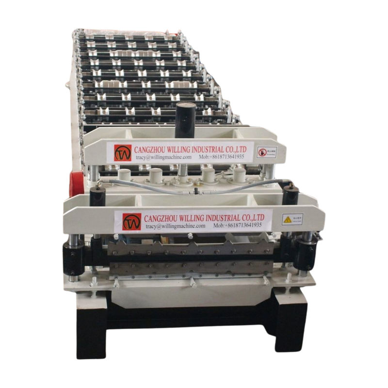 1250mm Width Double Layer Ibr Roof Tile Roll Forming Machine For Construction Business