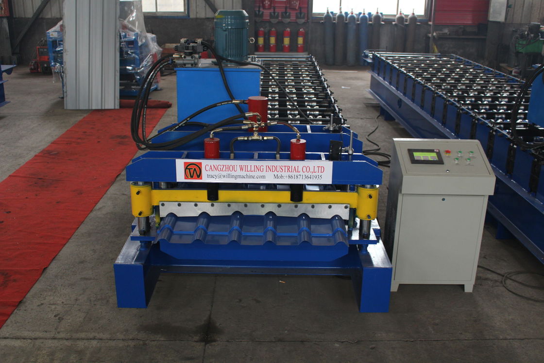High Speed Double Layer Ibr Corrugated Roof Tile Roll Forming Machine With 75mm Shaft Diameter
