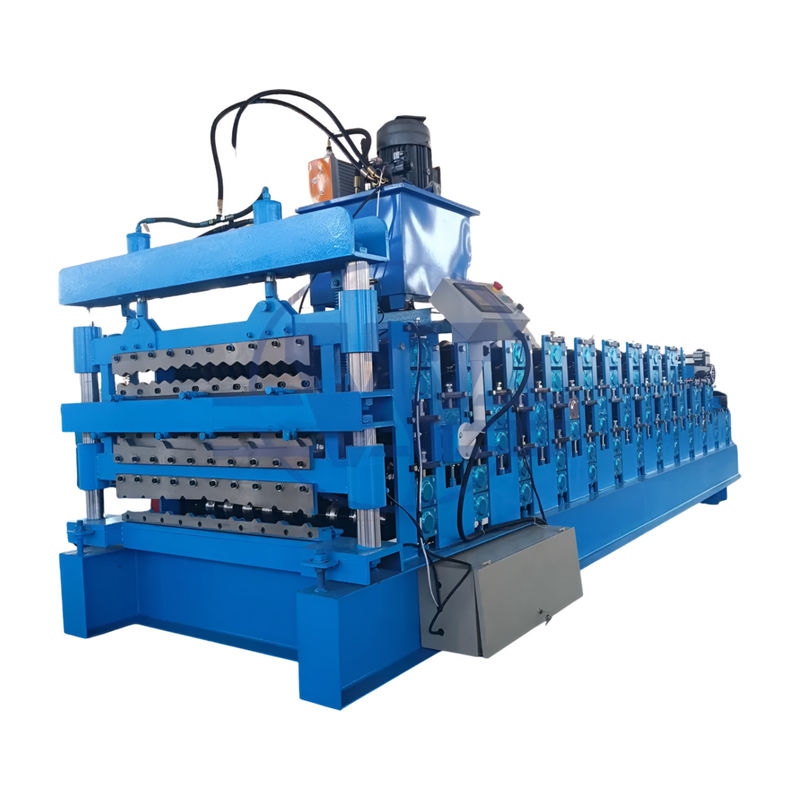 Plc control 0.3-0.6mm  Double Layer Roll Forming Machine 15m/Min For Ppgi Panel Roof