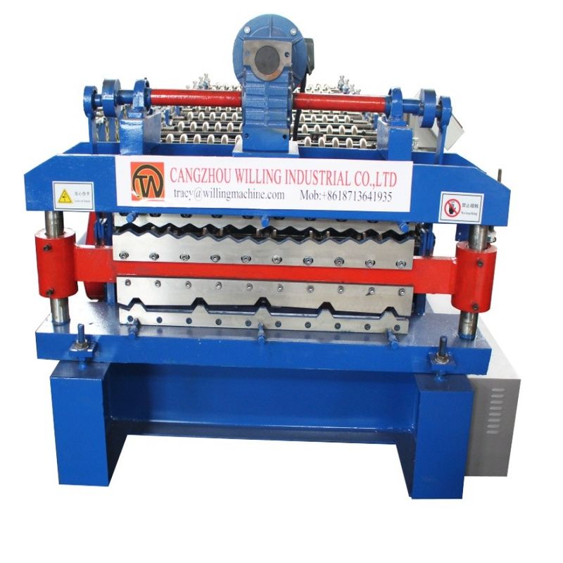 Plc control 0.3-0.6mm  Double Layer Roll Forming Machine 15m/Min For Ppgi Panel Roof