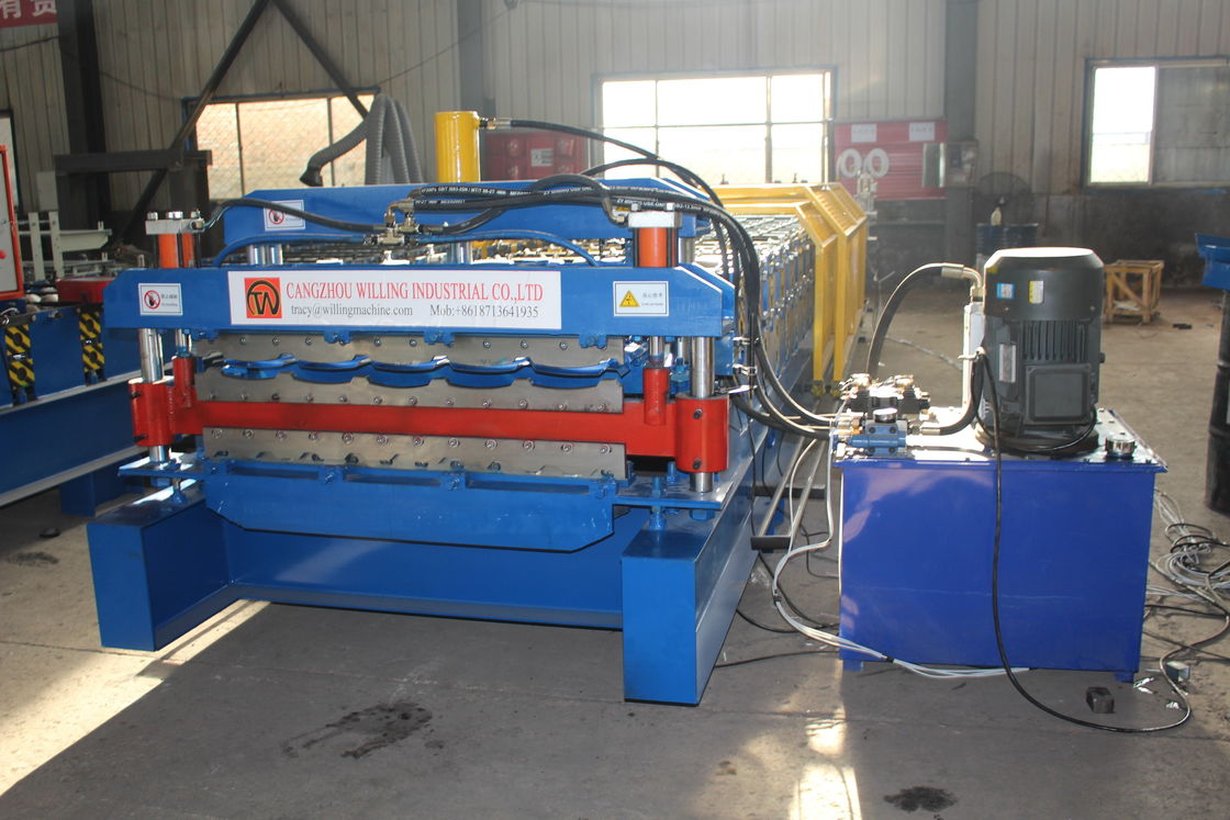 IBR Glazed  Double Layer Roof sheet  Roll Forming Machine 15m/Min For Ppgi Panel Roof