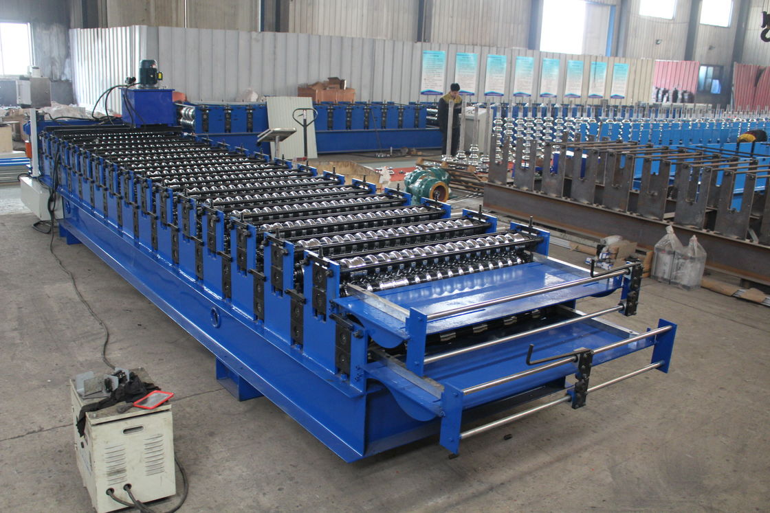 7.5kw Double Layer Roll Forming Machine GI PPGI 25m/ Min Anti Rusty