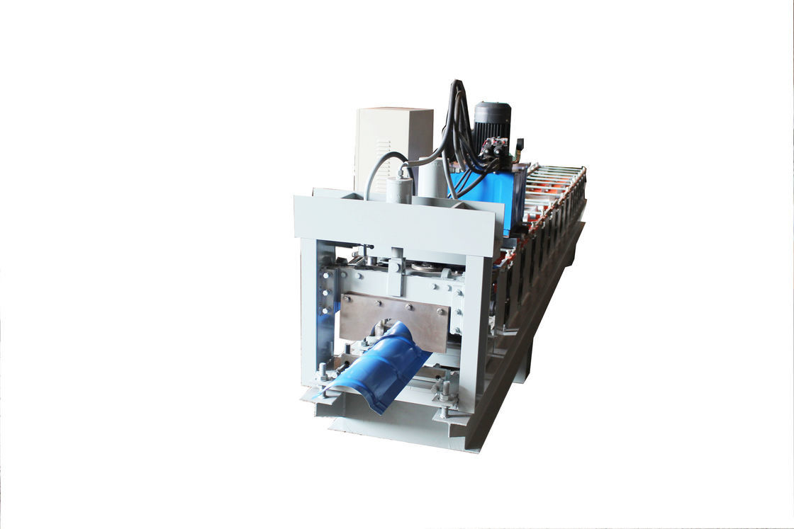 Colored Steel Ridge Cap Roll Forming Machine 14 Rows  Roofing Sheet Making Machine