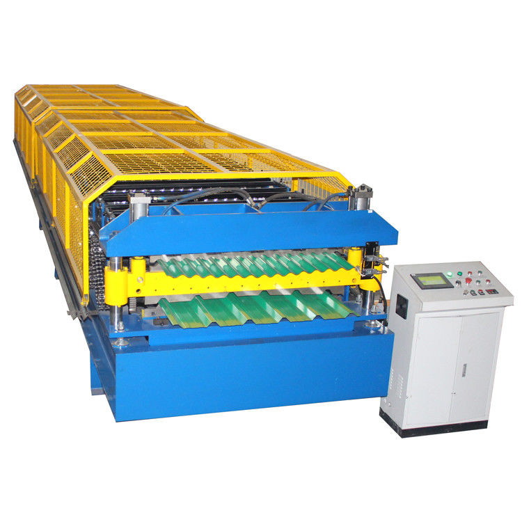 Metal Roofing Corrugated Steel Plc Wall Panel Roll Forming Machine Double Layer