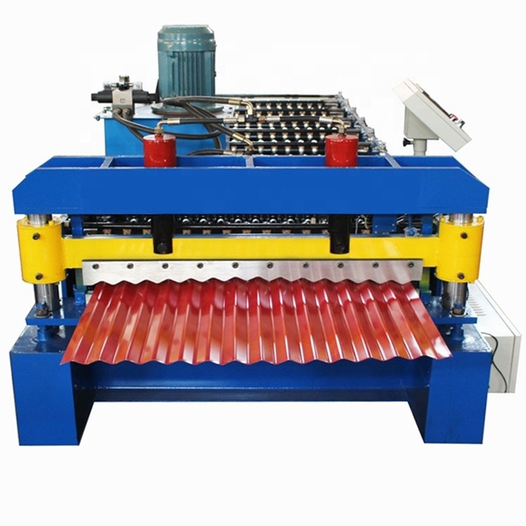 Colored Steel Wall 850mm Corrugated Steel Sheet Making Machine 15m/Min