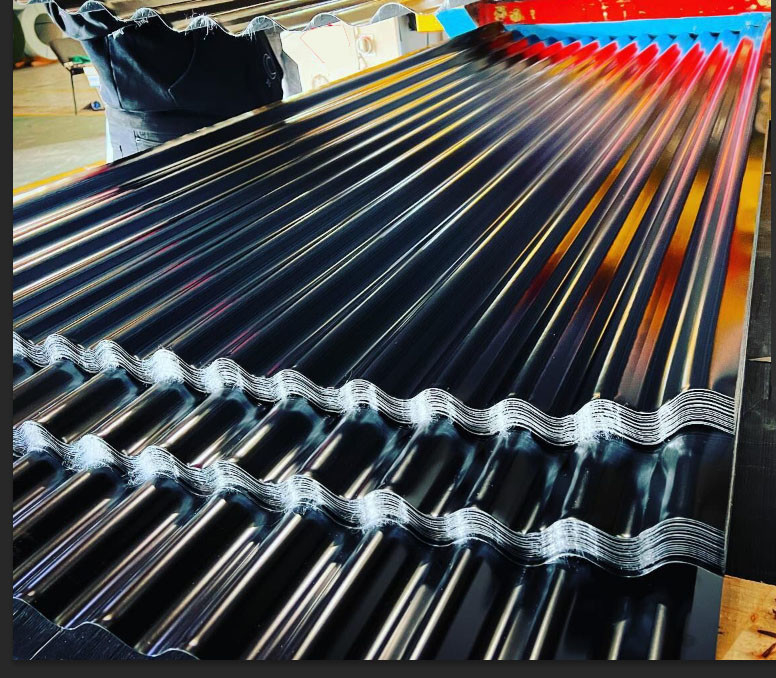 7/8 Roof Roll Forming Machine Corrugated Galvanized Metal Automatic Cutting