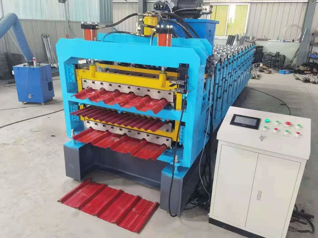 Corrugated Three Layer Color Steel Roll Forming Machine Full Automatic