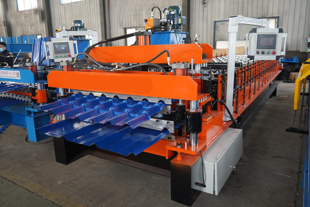 Metal Ibr Roof Double Layer Roof Roll Forming Machine With High Strength Press