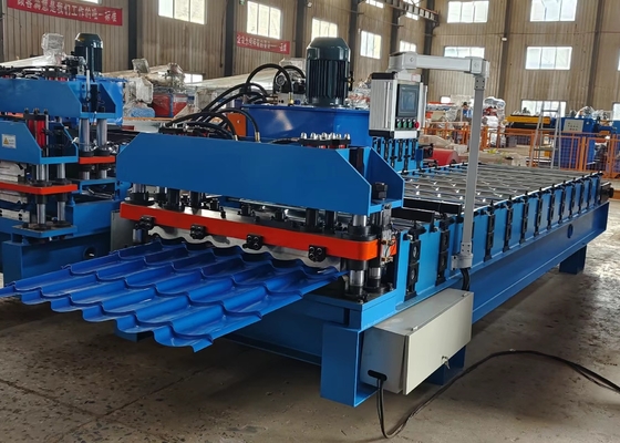 Plc 70mm Shaft Roof Roll Forming Machine For Glazed Metal Tile