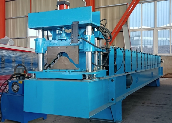 Metal Roof Tile Ridge Cap Rollformers With Hydraulic Pressing And Cutting