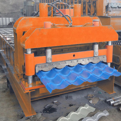 Long Span Glazed Tile Roof Sheet Roll Forming Machine Cold Effective Width 1080 Mm