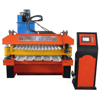 Automatic Cold Steel Corrugated Iron Sheet Roofing Tile Making Roll Forming Machine For Building Materials Machinery