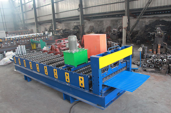 1000mm width raw material Corrugated Metal Roofing Roll Forming Machine Full Automatic Plc Control