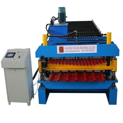 2025hot sale Trapezoidal and glazed Double Layer Roof sheet roofing tile Forming Machine