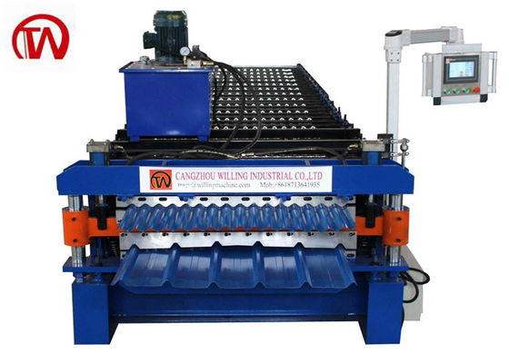 Ibr Corrugated Double Layer Roll Forming Machine Full Automatic Plc Control